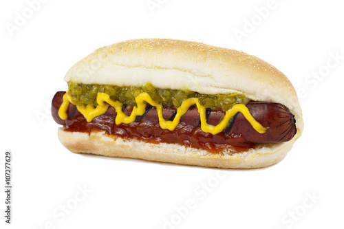 fresh hot dog sandwich
