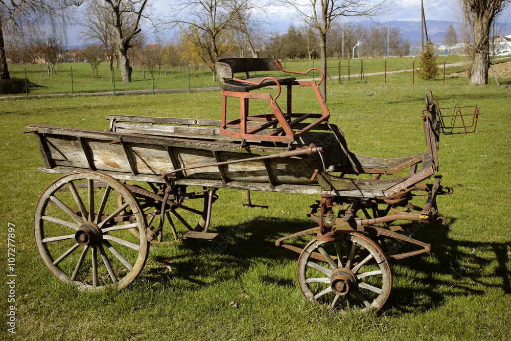 Old carriage in Velika Mlaka, Croatia