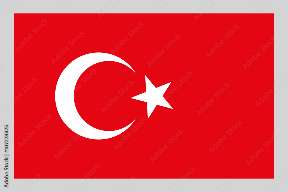 Turkish flag on a black background, stylish vector illustration