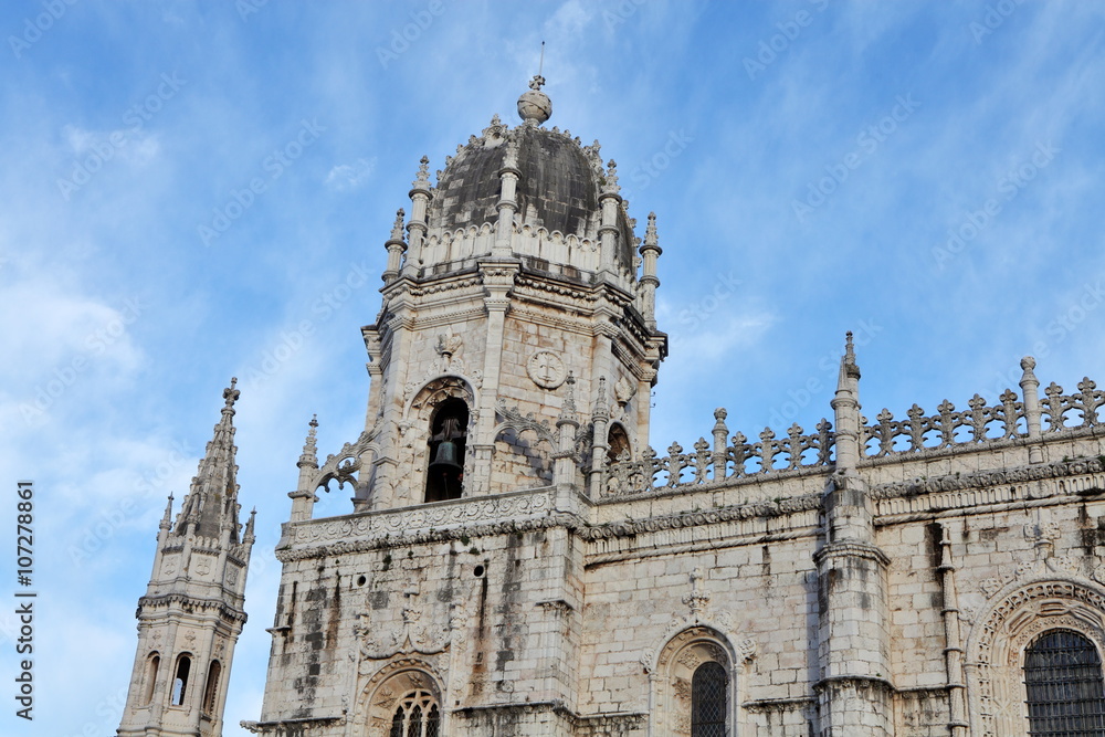Facade of Jeronimos Monastery, Lisbon, Portuga
