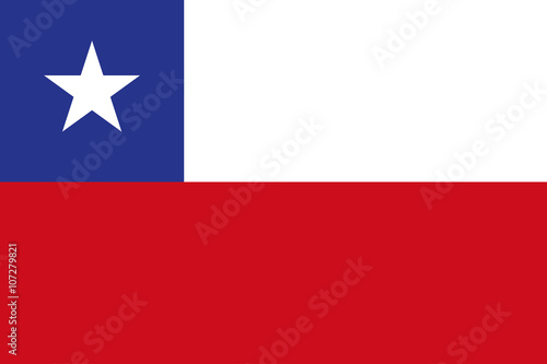 Chile's official flag, stylish vector illustration