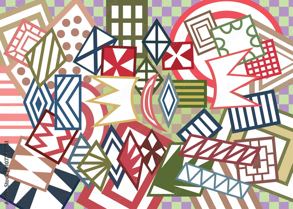 Abstract geometric shapes background Abstract geometric shapes background