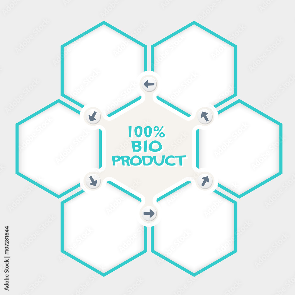 Abstract hexagons for your text and bio symbol Abstract hexagons for your text and bio symbol