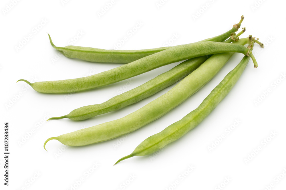 Green beans isolated on a white background. Green beans isolated on a white background.