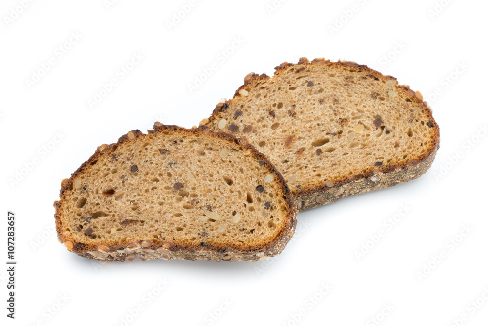 Rye bread isolated on white background. Rye bread isolated on white background.