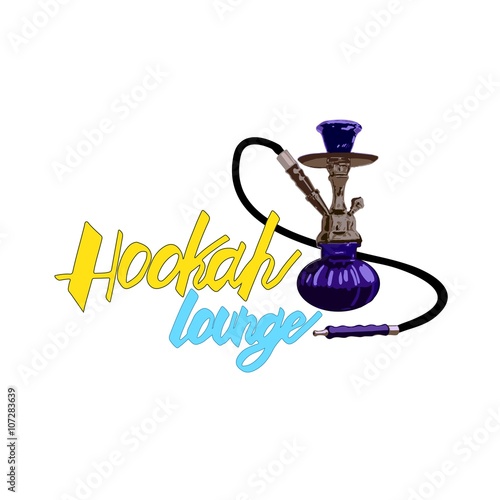 Hookah lounge Hand lettering.