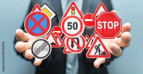 Принти на полотні traffic