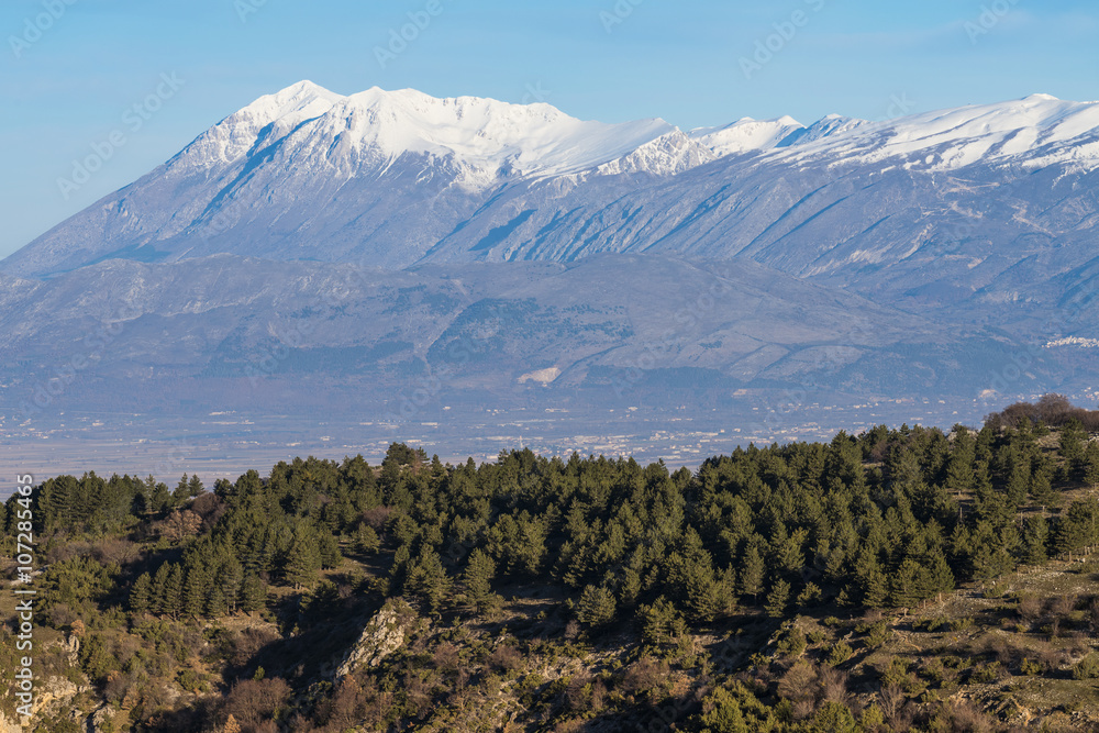 Italy, Abruzzo National Park in winter
