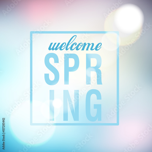Spring Vector Typographic Poster or Greeting Card Design