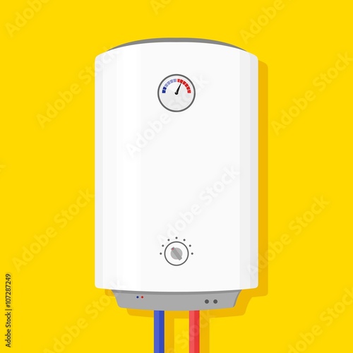 Boiler Icon. Boiler Icon flat style. Boiler isolated on yellow background. Boiler flat icon with shadow. Boiler Vector Illustration