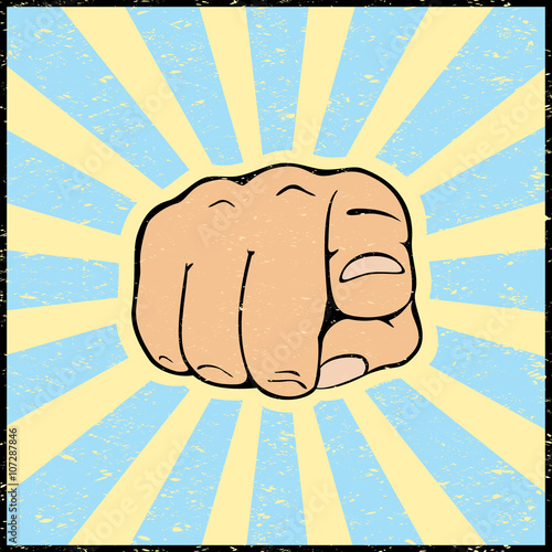 Hand with pointing finger