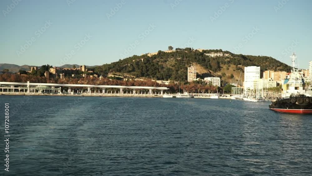 Malaga hill with castle and Alcazaba Malaga hill with castle and Alcazaba