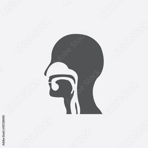 Throat icon of vector illustration for web and mobile