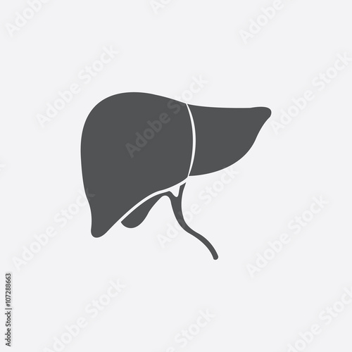 Liver icon of vector illustration for web and mobile