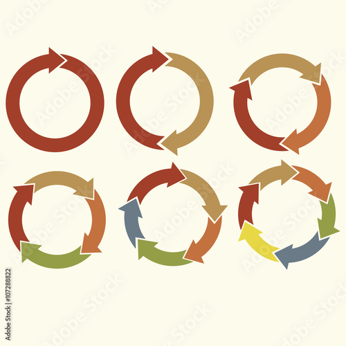 Cycle arrows set