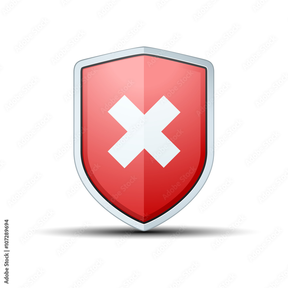 Unprotected Shield sign Unprotected Shield sign