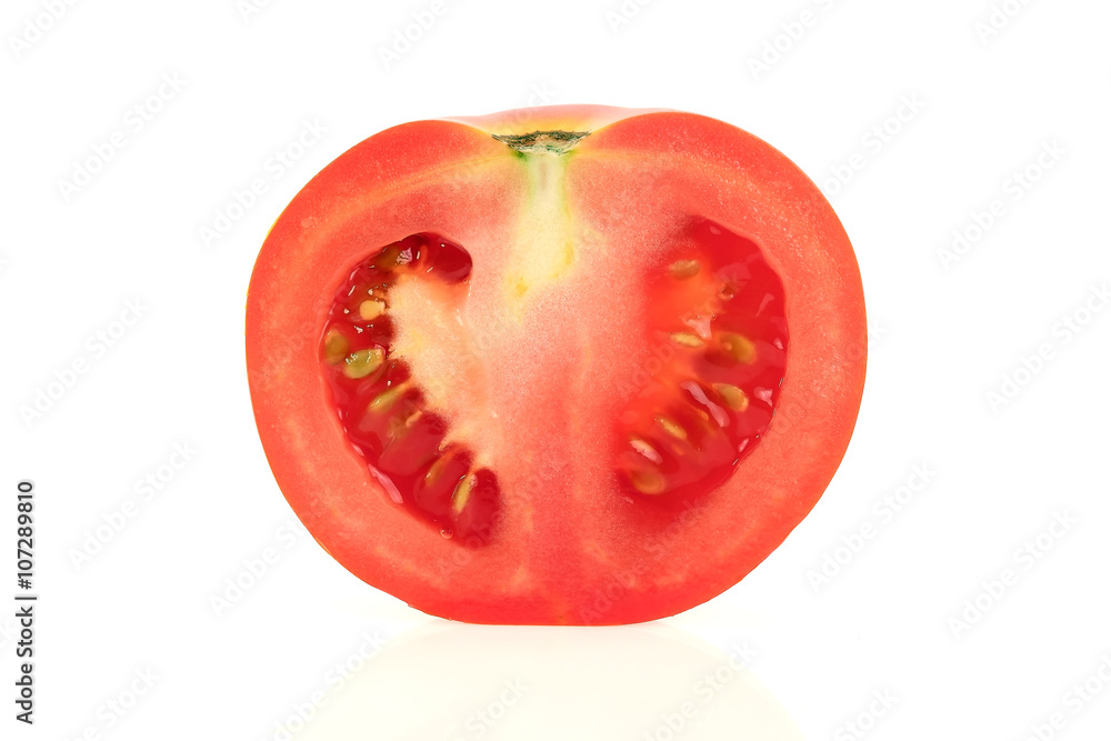Tomato / Fresh tomato on white background.