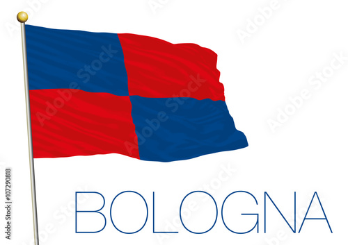 flag of bologna city, italy