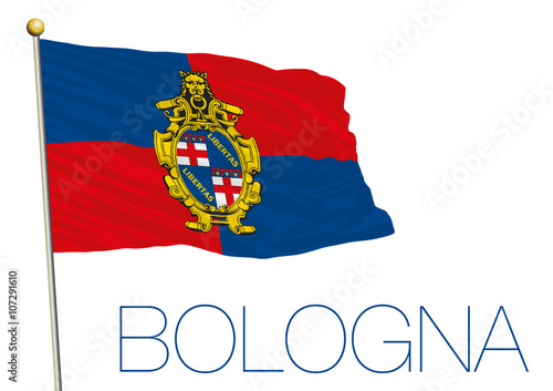 flag of bologna city, italy