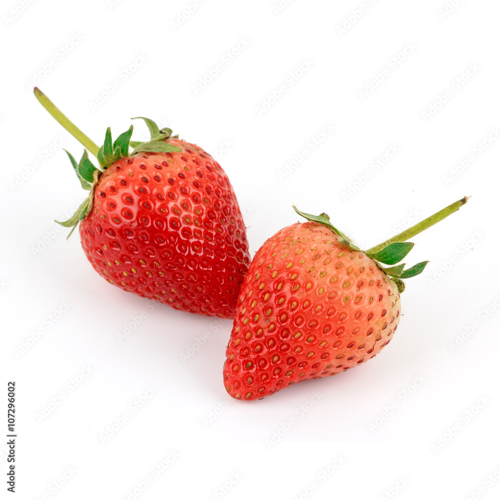 Beautiful strawberries isolated on white background Beautiful strawberries isolated on white background