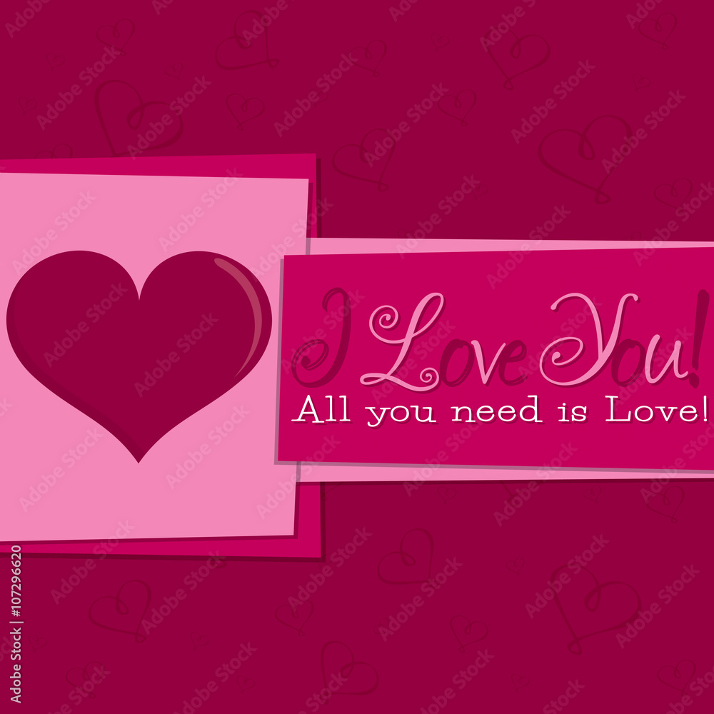 Funky Valentine's Day card in vector format.