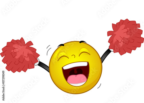 Happy Smiley Cheer Pompoms