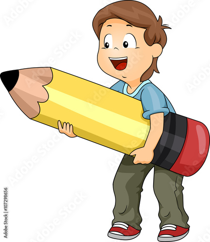 Kid Boy Big Pencil