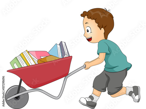 Kid Boy Book Sale Wheelbarrow