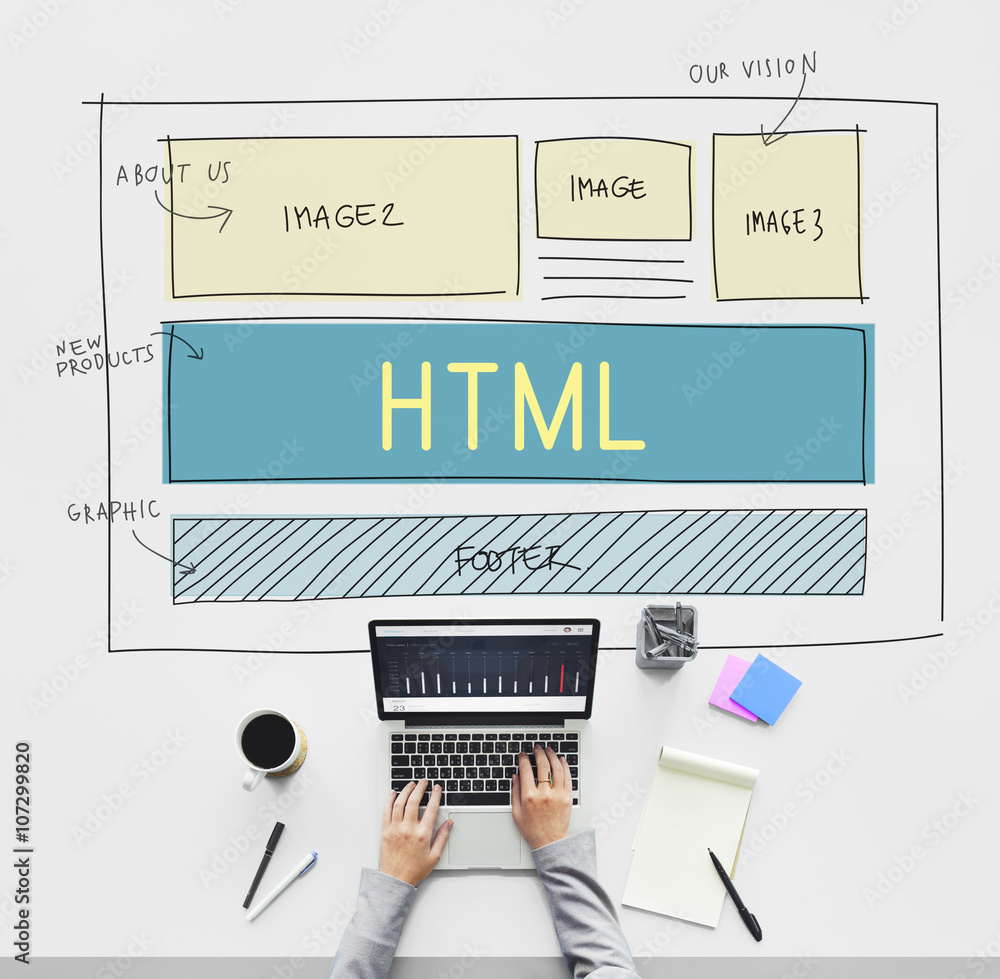 Design HTML Web Design Template Concept - obrazy, fototapety, plakaty 