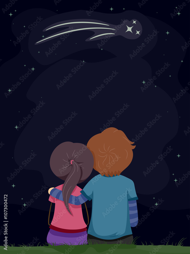 Stickman Couple Shooting Star Stickman Couple Shooting Star