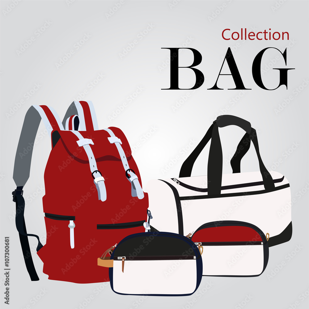 Collection bags Illustration vector set Collection bags Illustration vector set