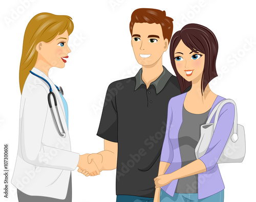 Couple Doctor Shake Hands