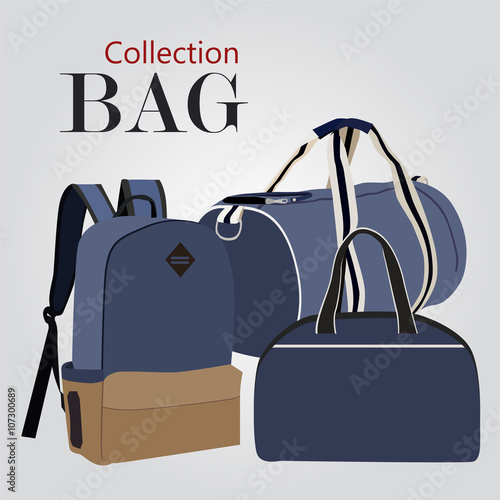 Collection bags Illustration vector set