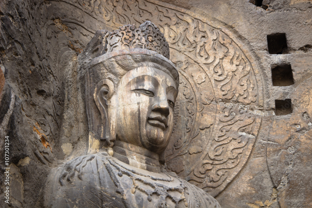Budha's statue at Longmen Grottoes, Luoyang, Henan, China