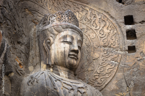 Budha s statue at Longmen Grottoes  Luoyang  Henan  China