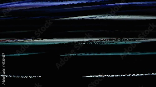 An old analogue tv screen showing distorted images. Real footage.