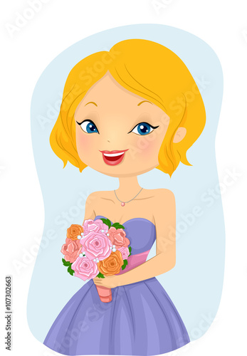Girl Bridesmaid Portrait