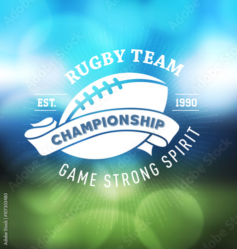 Rugby logo vector, Football badge logo template
