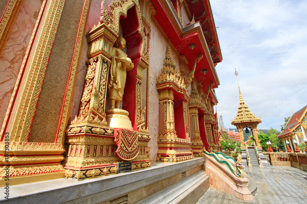 WAT CHAITHARAM or Wat Chalong TEMPLE in Phuket THAILAND