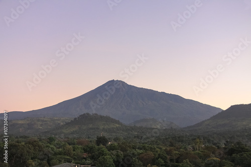 Sunrise over Mount Meru. Arusha, Tanzania. 