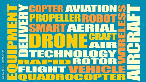 Drone relative word cloud