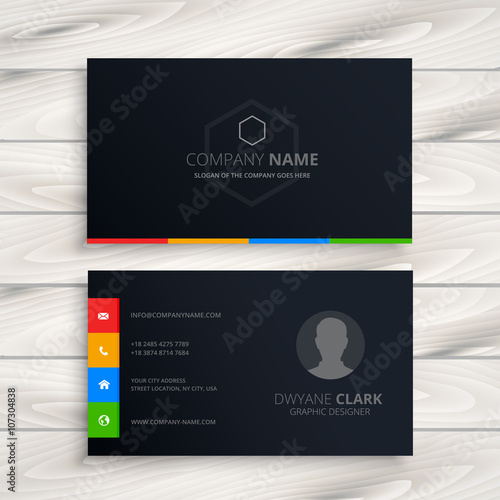 black business card