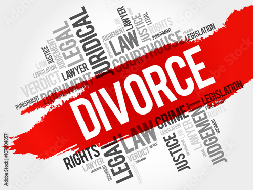 Divorce word cloud concept