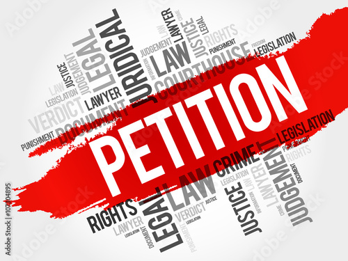 Petition word cloud concept