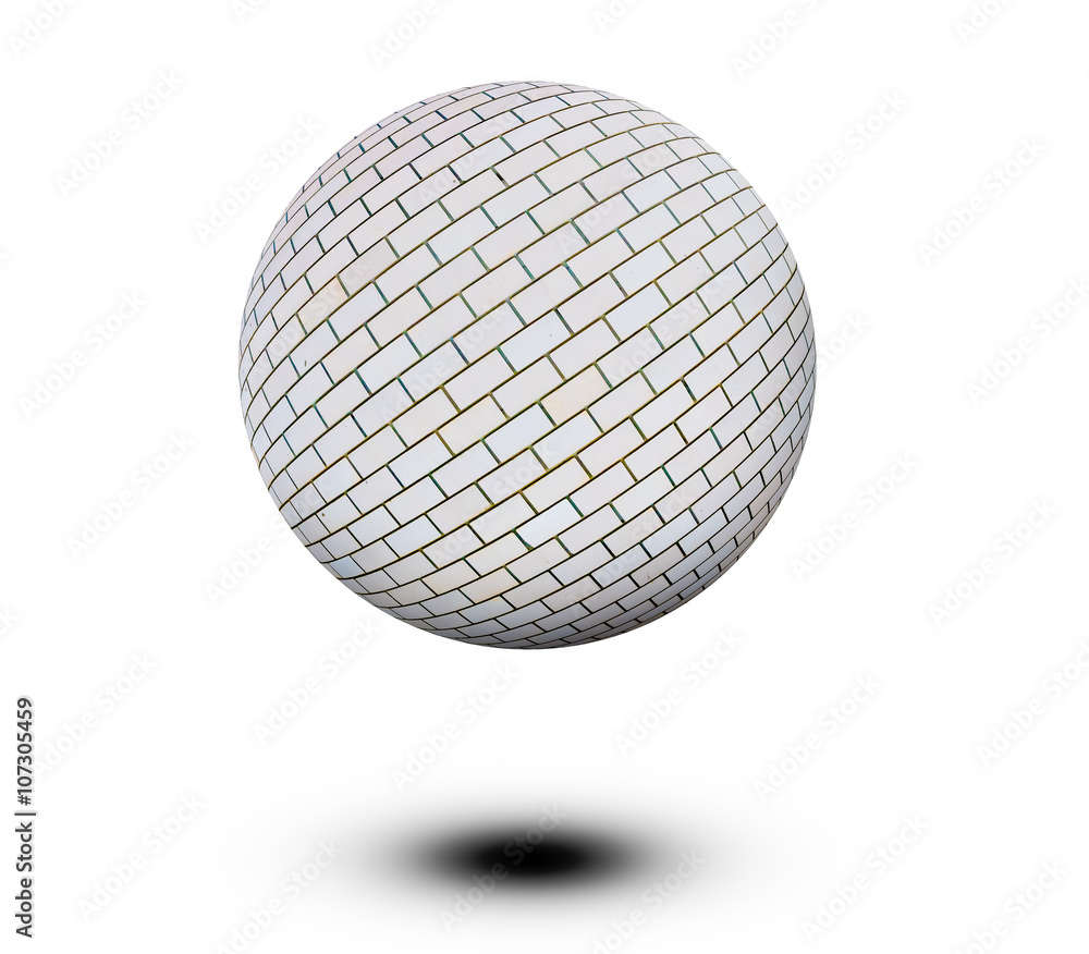 Tile ball abstract background on white background. Tile ball abstract background on white background.