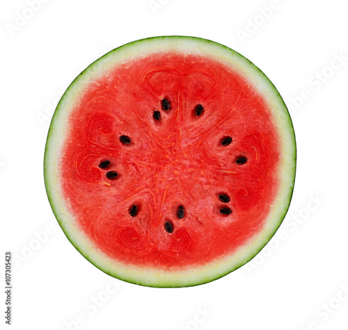 A half of Watermelon isolated on white background.