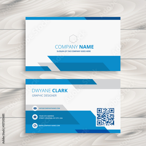 blue corporate business card