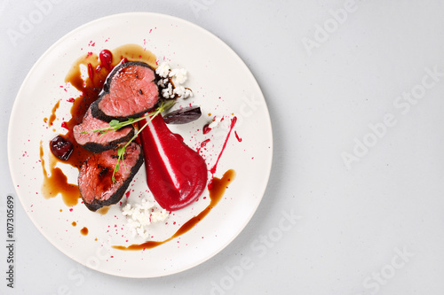 Delicious veal fillet photo