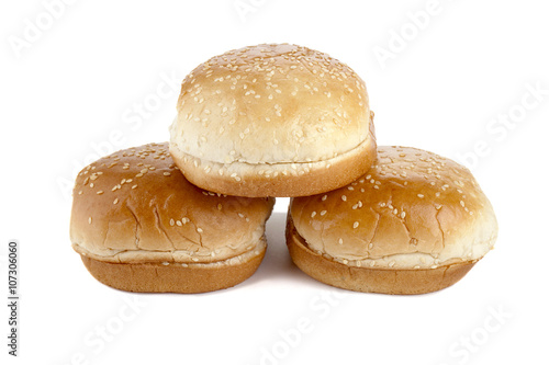 hamburger buns with sesame seeds