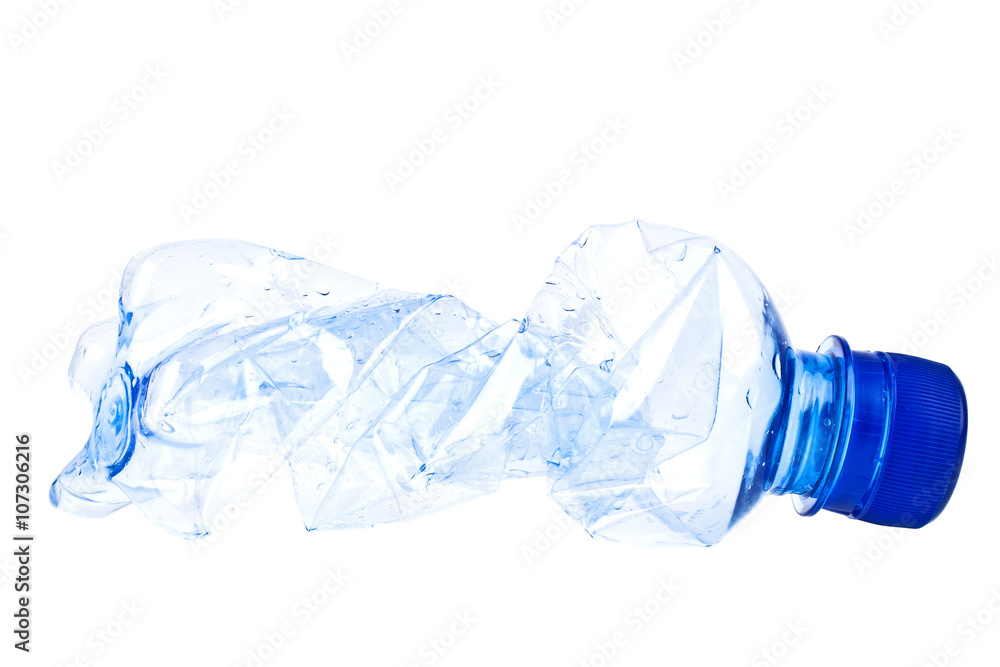 Used plastic bottle on a white background Used plastic bottle on a white background